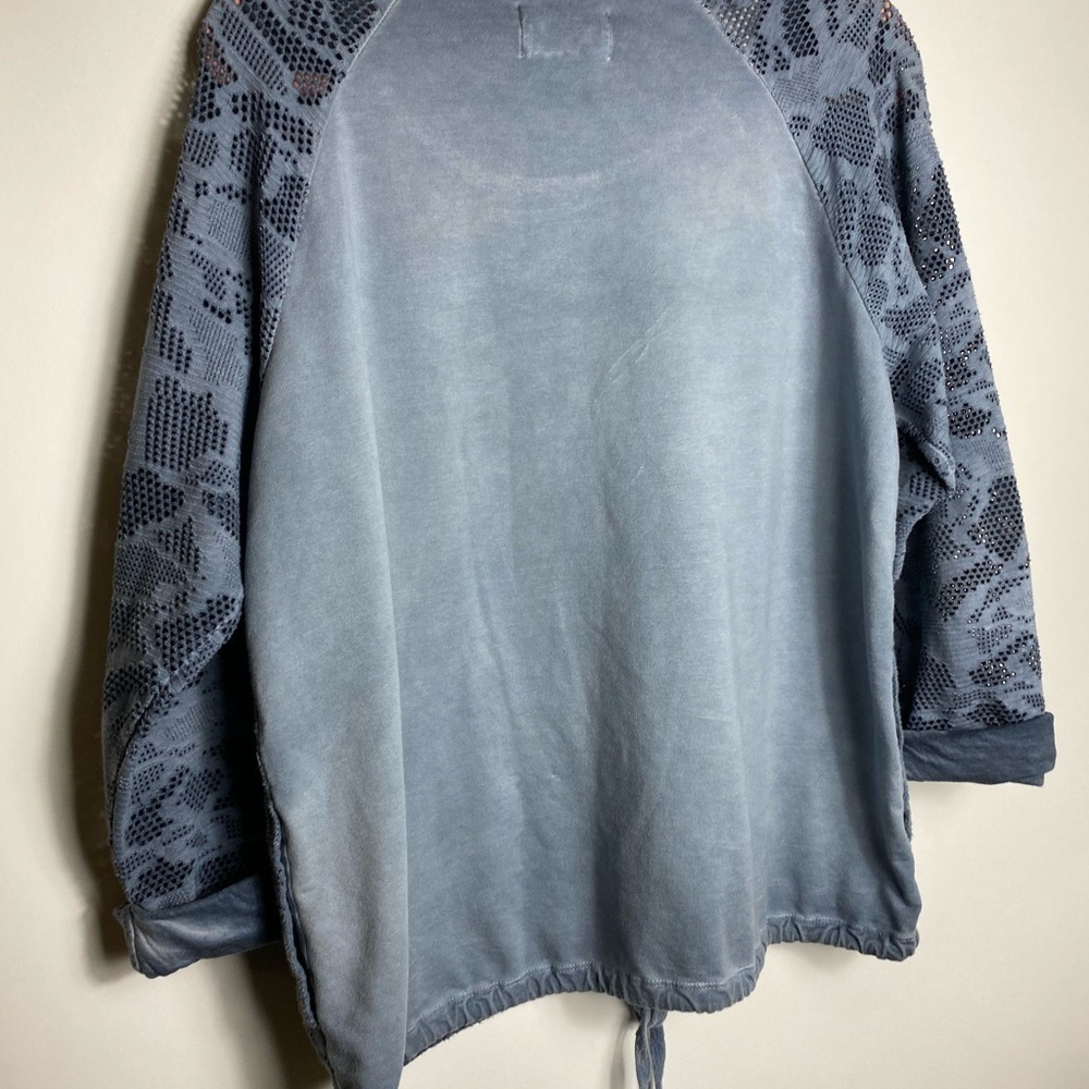 anthropologie saturday sunday Womens Top Sz M Blue - Picture 7 of 8